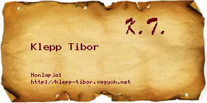 Klepp Tibor névjegykártya